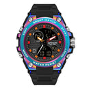 Relógios masculinos, Desportivos para atividades ao ar livre, Data, Analógicos, Duplo visor,  Multifunções Táticas, LED, Alarme, Cronómetro.